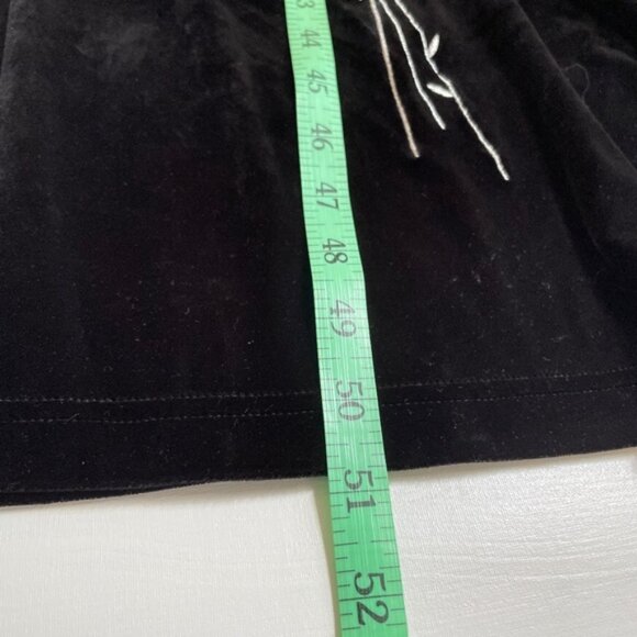 Vintage Velvet Maxi Dress XL Embroider Whimsigoth Vamp Dark Romantic Witchy Y2K - Picture 10 of 10